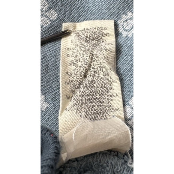 THE GREAT College Sweatshirt Blue Paisley Vintage Dusty Blue Bandana Sz 0 -  XS - Picture 9 of 10